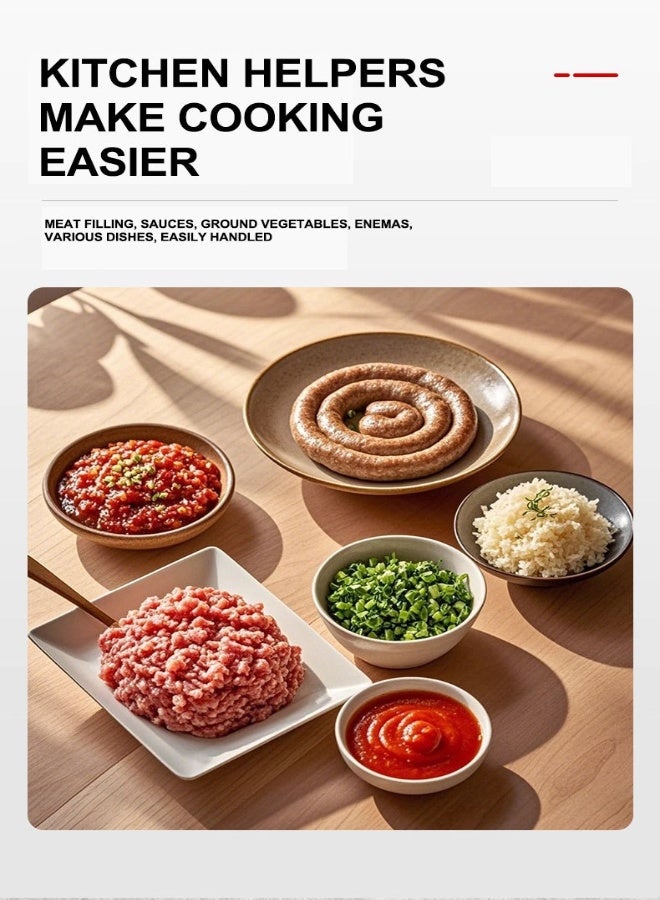 سوكاني مفرمة لحم كهربائية، مطاحن طعام، مفرمة لحم كهربائية بقوة 2800 واط بشفرات من الفولاذ المقاوم للصدأ، طقم صنع النقانق والكبة للاستخدام المنزلي والتجاري، SK-06044، فضي/أسود - Image 5